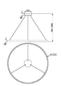 Подвесная люстра Maytoni Rim MOD058PL-L65B3K