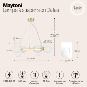 Подвесная люстра Maytoni Dallas MOD545PL-11BS