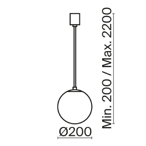 Светильник подвесной Maytoni LUNA P039PL-5W3K-20-B