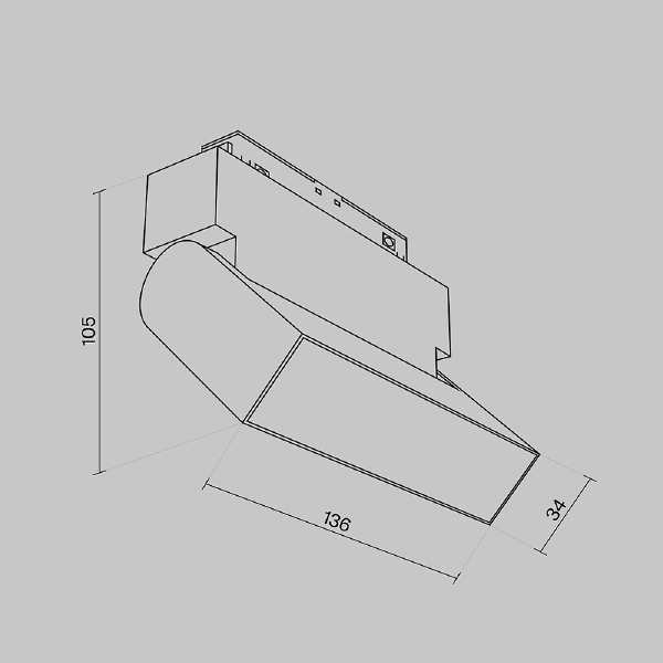 Трековый светильник Maytoni Basis Rot Gravity TR075-2-10W3K-B