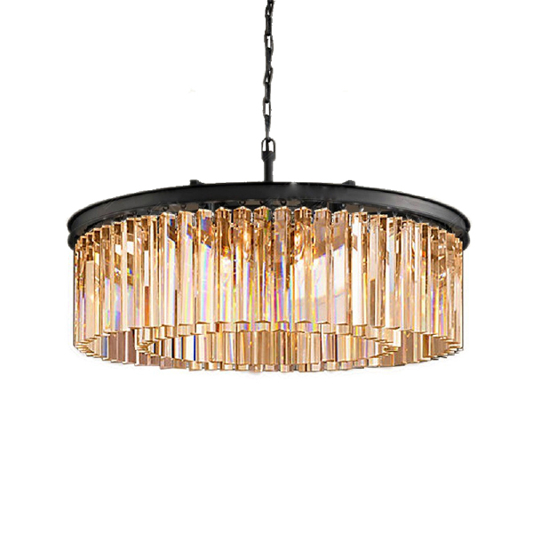 Подвесная люстра Delight Collection 1920s Odeon KR0387P-10B black/amber