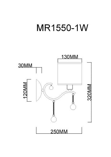 Настенное бра MyFar Dante MR1550-1W