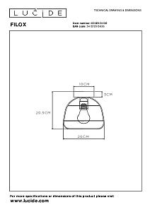 Светильник потолочный Lucide Filox 00129/01/30