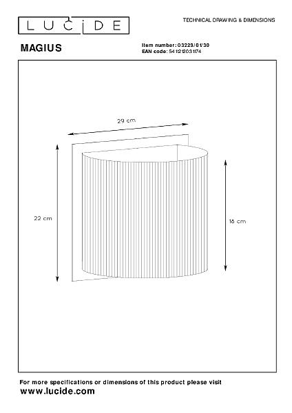 Настенное бра Lucide Magius 03229/01/30