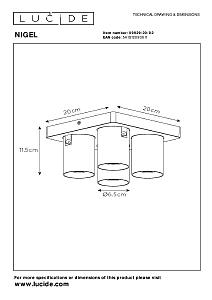 Светильник спот Lucide Nigel 09929/20/02