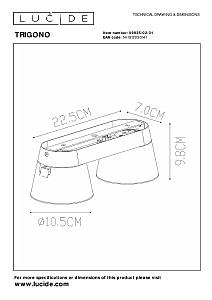 Светильник потолочный Lucide Trigono 09935/02/31