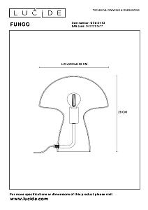 Настольная лампа Lucide Fungo 10514/01/53