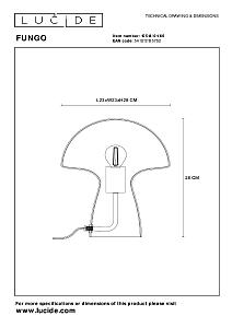 Настольная лампа Lucide Fungo 10514/01/66