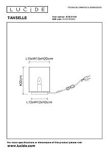 Настольная лампа Lucide Tanselle 10515/01/99