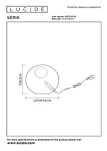 Настольная лампа Lucide Loxia 10517/01/38