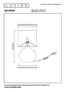 Настольная лампа Lucide Esterad 10519/81/44