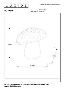 Настольная лампа Lucide Fungo 13539/01/09