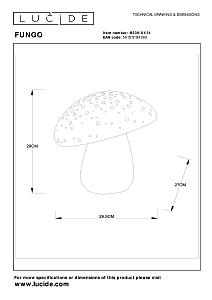 Настольная лампа Lucide Fungo 13539/01/31