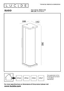 Уличный настенный светильник Lucide Sligo 15808/01/30