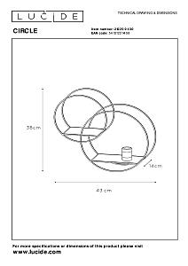 Настенное бра Lucide Circle 21225/01/30