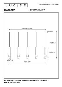 Светильник подвесной Lucide Margary 24402/30/96