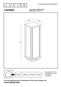 Уличный наземный светильник Lucide Laurens 27805/50/30