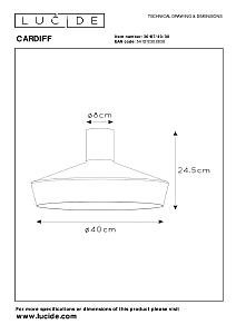 Светильник потолочный Lucide Cardiff 30187/40/30