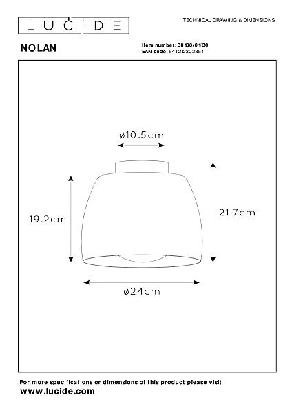Светильник потолочный Lucide Nolan 30188/01/30