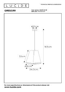 Светильник подвесной Lucide Gregory 30495/03/30