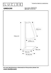 Настольная лампа Lucide Gregory 30595/81/38