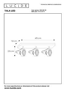 Светильник спот Lucide Tala Led 31931/36/30