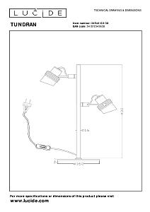 Настольная лампа Lucide Tundran 34544/02/30