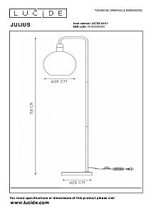 Торшер Lucide Julius 34738/01/61