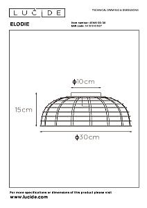 Светильник потолочный Lucide Elodie 45149/30/30
