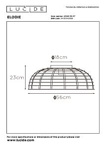 Светильник потолочный Lucide Elodie 45149/56/37