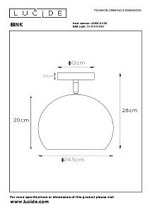 Светильник потолочный Lucide Bink 45150/01/35