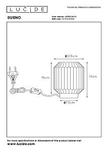 Настольная лампа Lucide Sueнет 45595/01/51