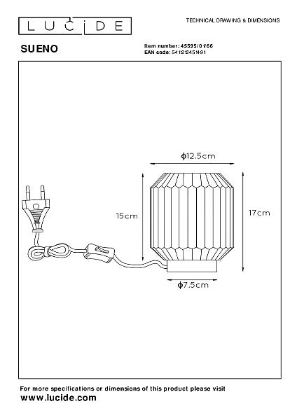 Настольная лампа Lucide Sueнет 45595/01/66