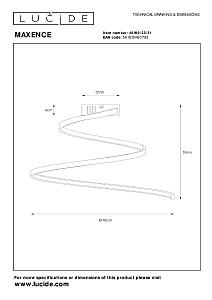 Потолочная люстра Lucide Maxence 46199/25/31