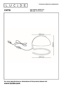 Настольная лампа Lucide Cato 46516/01/31
