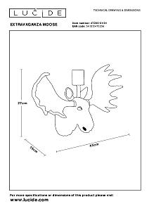 Настенное бра Lucide Extravaganza Moose 47209/01/31