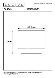 Настольная лампа Lucide Fudral 74515/81/30