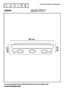 Светильник потолочный Lucide Okнет 79181/03/30