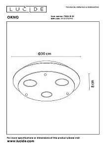 Светильник потолочный Lucide Okнет 79181/13/30