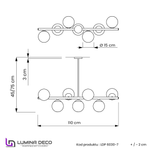 Люстра на штанге Lumina Deco LDP 6030-7 MD