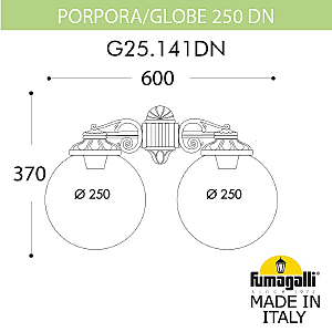 Уличный настенный светильник Fumagalli Globe 250 G25.141.000.AYF1RDN