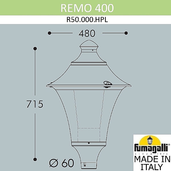 Консольный уличный светильник Fumagalli Remo R50.000.000.LXE27