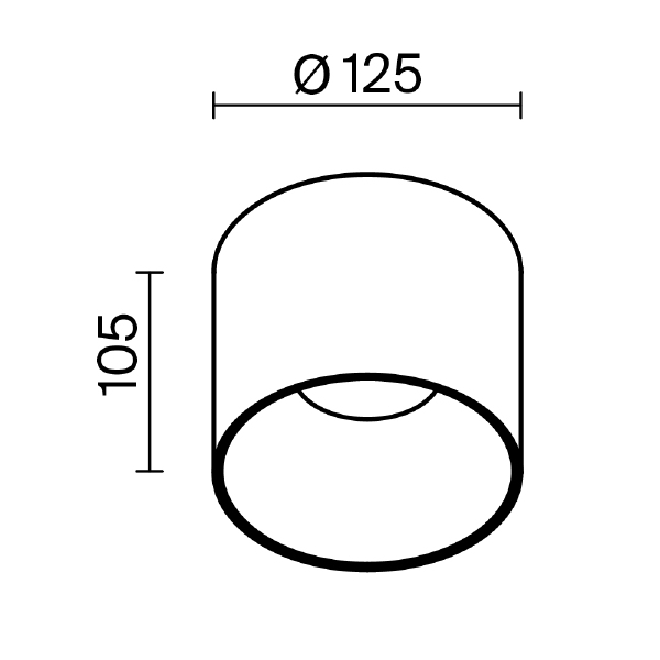 Накладной светильник Maytoni Alfa LED C064CL-01-25W3K-RD-B