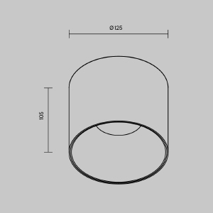 Накладной светильник Maytoni Alfa LED C064CL-01-25W3K-RD-B