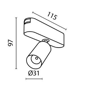 Трековый светильник Maytoni Focus Led Radity TR103-1-5W3K-M-B