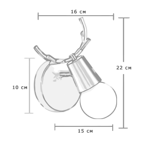 Настенное бра ImperiumLoft Deer01 181039-26