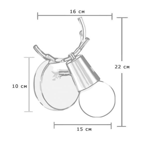 Настенное бра ImperiumLoft Deer01 181040-26