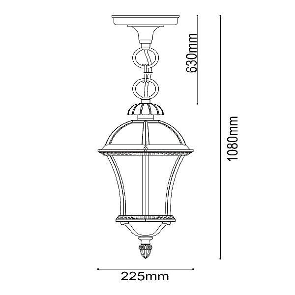 Уличный подвесной светильник De Markt Сандра 811010301