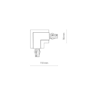 Коннектор L-образный левый Nowodvorski Ctls Power 8683