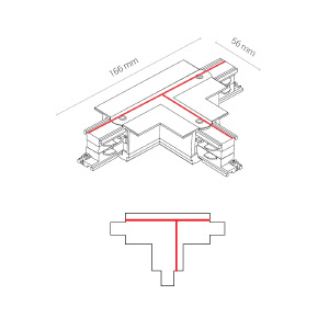 Коннектор T-образный левый Nowodvorski Ctls Power 8248